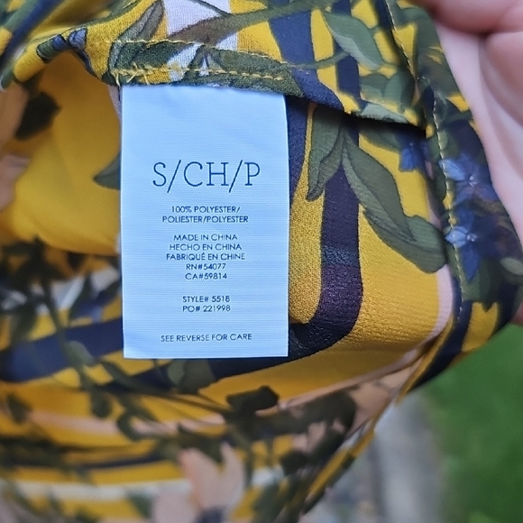 CAbi Yellow Floral Top - Picture 5 of 5